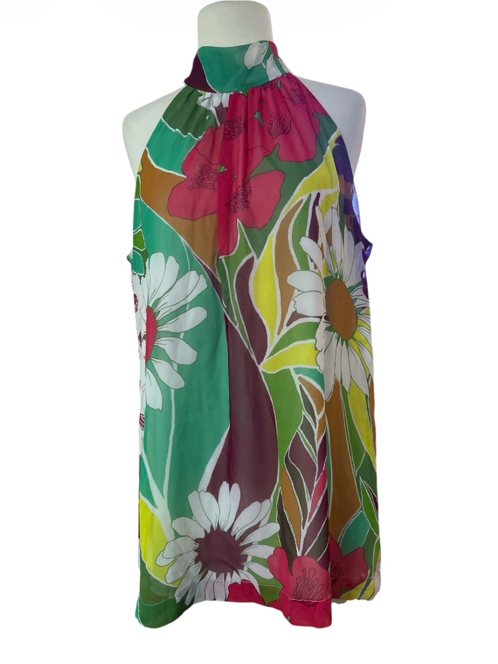 jonathan martin Vibrant Floral Halter Top
